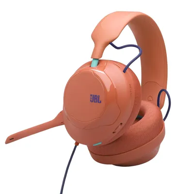 Imagen del producto de JBL Quantum 120, con cable, rango de frecuencia de 20 - 40000 Hz, para juegos, 265 g, auriculares con micrófono, color coral