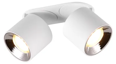 Obrázek produktu pro Reflektor - matně bílý - š 18 cm - kov - 2 světla