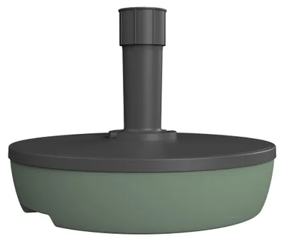 Produktbild von EDA Sonnenschirmständer Kunststoff rund 495 mm 2-farbig eukalytusgrün/dunkelgrau