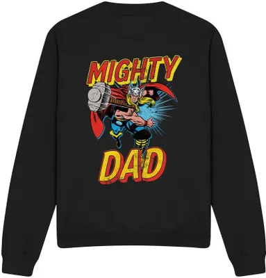 Immagine prodotto di Thor - Felpa "Mighty Dad" per uomo/donna Unisex TV3654 (XL) (Nero)