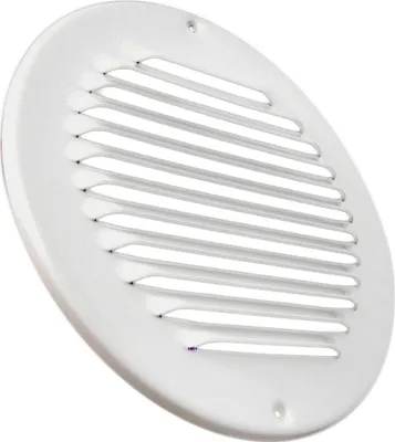 Produktbild von Lüftungsgitter LG R 175 W Rund Lamellengitter Alu Weiß PVD Ø 175 mm Abluftgitter