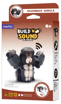 Obrázek produktu pro Puzzle 3D Goryl Buduj i Słuchaj mierEdu