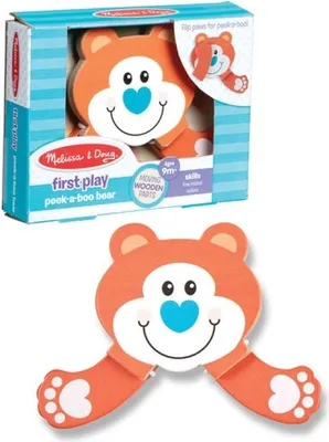 Productafbeelding van Melissa & Doug - Eerste speelgoed: Knuffelbeer "Kijk-kijk"