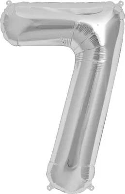 Produktbild von Folienballon Zahl 7 Silber