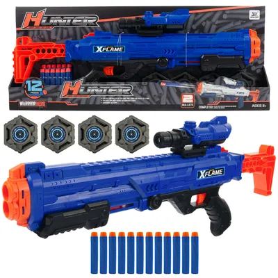 Produktbild von Spielzeug-Schrotflinte mit Schaumstoffgeschossen JLX7261 - Blau