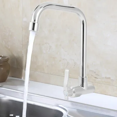 Image de Robinet de cuisine domestique G1/2 pouce, robinet mural simple pour eau froide (sans tuyau)