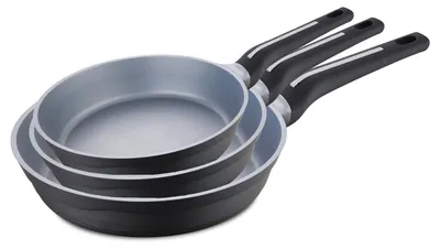 Bratpfannen-Set 20/24/28 cm, Antihaft, Aluminium, Induktion