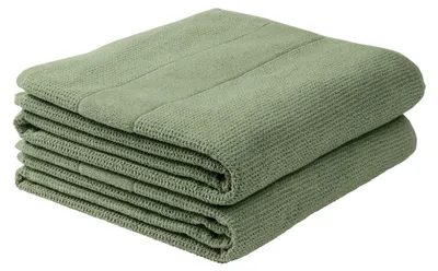 Produktbild von SCHIESSER Duschtuchset Turin | Einfarbig | 2-teilig | 100% Baumwolle | Flauschig & Saugstark | 70x140 cm | Grün