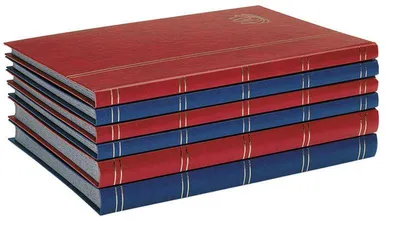 Produktbild von Lindner 5701-B Einsteckbuch mit 16 schwarzen Seiten LOTOS-blau