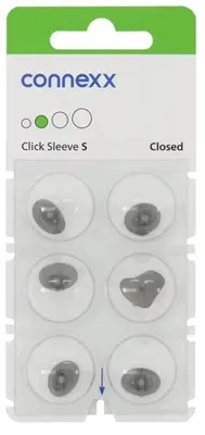 Produktbild von connexx Click Sleeve Closed S Domes 6er Blister Grün Hörgeräteschirmchen Silikon 10951147
