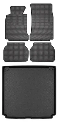 Obrázok produktu pre Gumové autokoberce SolidPRO + vaňa kufra pre: BMW rad 5 E39 1996-2004 kombi (Touring) 5 ks