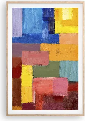 Produktbild von Gerahmtes Poster - Rahmen in heller Eiche - Abstraktion modern - 61x91,5 cm - Wand Bild - Wanddeko - Wandbilder - Wandposter - Bilderrahmen - Bilder - Kunstdruck - Wandbild - P2NPA61x91-3703