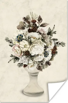 Produktbild von MuchoWow® Poster Stilleben - Aquarell - Blumen 20x30 cm - Papierdruck