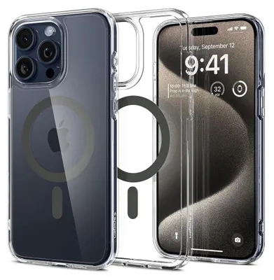 Zdjęcie produktu dla Spigen ACS06577, Pokrowiec, Apple, iPhone 15 Pro Max, 17 cm (6.7"), Przezroczysty