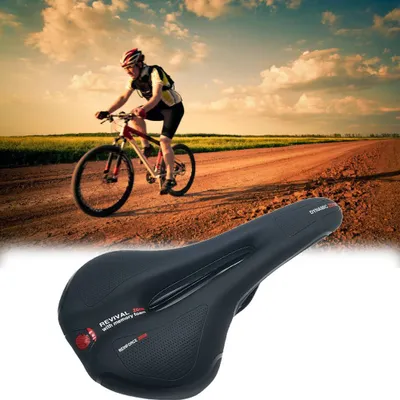 Produktbild von 28 x 15cm Fahrradsattel, Ergonomisch Fahrrad Sattel, Wasserdichter Atmungsaktiver Fahrradsitz Sattel (SchwarzRot)