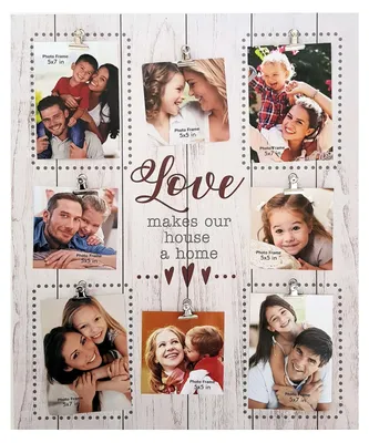 Image de Cadre photo imitation bois 64x54cm Memoboard Tableau photo Memowand Tableau mural Porte-photos