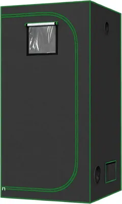 Produktbild von WOLTU Gewächshaus Indoor, aus Oxford-Gewebe, hochreflektierendem Material, Schwarz : 100x100x200 cm Größe: 100x100x200 cm