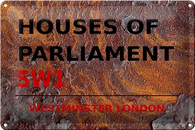 Produktbild von Blechschild London 30x20cm Houses of Parliament SW1