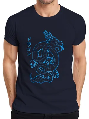 Immagine prodotto di Maglietta da uomo Cyberpunk Yakuza Retro, Navy, XXL