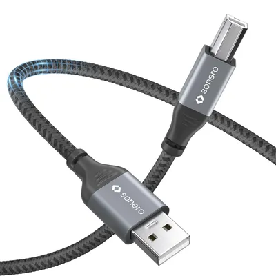 Produktbild von Sonero USB 2.0 Kabel, USB-A auf B Stecker, Druckerkabel, 480 MB/s, 1,0m