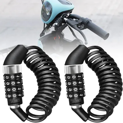 Imagen del producto de Solidchoice - Juego de 2 candados para bicicleta multifuncionales con 4 dígitos
