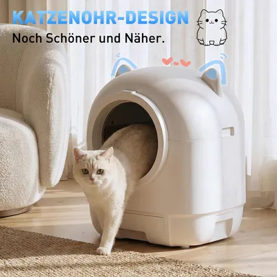 Image de Litière automatique pour chats, semi-fermée, d'une capacité de 90 litres, fabriquée en ABS