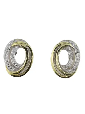 Produktbild von MIAMAR 1105039 Damen Ohrstecker 14 Karat (585) Bicolor Gold weiß