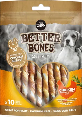 Productafbeelding van Zeus & Zoe BetterBones, kauwstaven voor honden, 10 stuks, 114 gram