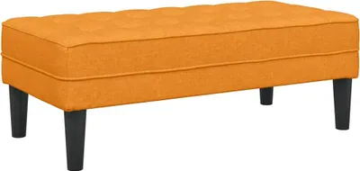 Obrázok produktu pre Lavička vidaXL s vankúšmi, tmavožltá, 113 x 57 x 39 cm, látka