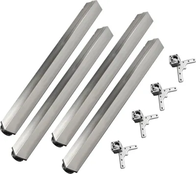 Produktbild von durante Tischbeine eckig Edelstahl Optik 4er Set Höhe 710 mm TFD60