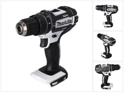 Immagine prodotto di Makita DHP 482 ZW Trapano avvitatore a percussione a batteria 18V 62Nm bianco - senza batteria, senza caricabatterie