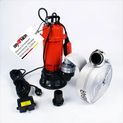 Produktbild von Grafner Profi Fäkalienpume 1500 Watt mit Schneidwerk und 30m Schlauch, Schwimmschalter, 15000 l/h, K