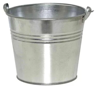 Immagine prodotto di Siena Secchio da giardino con manico ad occhiello, 1,5 litri, zincato, argento