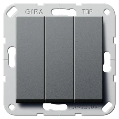 Produktbild von GIRA 284428, 1P, Anthrazit, 250 V, BS EN 60669-1, 250 V, 10 A
