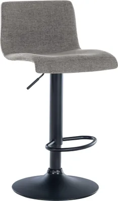 Produktbild von CLP Barhocker Branford höhenverstellbar und 360 drehbar | Farbe hellgrau Material Stoff