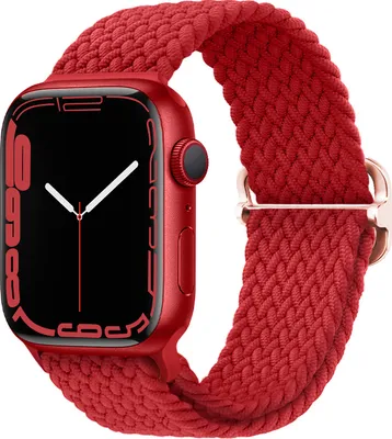 Produktbild von BStrap Elastic Nylon Armband für Apple Watch 42/44/45mm, red