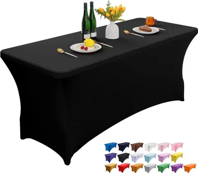 Stretch Tafelhoes 121,9x76,2 cm Schwarz Spandex
