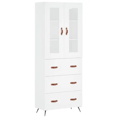 Immagine prodotto di Credenza Bianca 69,5x34x180 cm in Legno Multistrato
