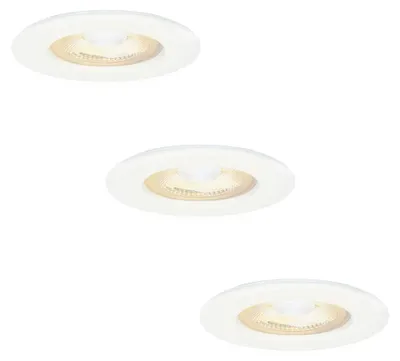 Produktbild von hoftronic LED Einbaustrahler 3x 5W 450lm 2700K IP65 Weiß Dimmbar