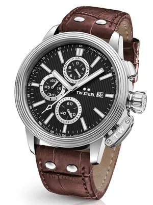 Produktbild von TW Steel CE7005 Herren-Armbanduhr, Edelstahl-Gehäuse, Leder-Armband