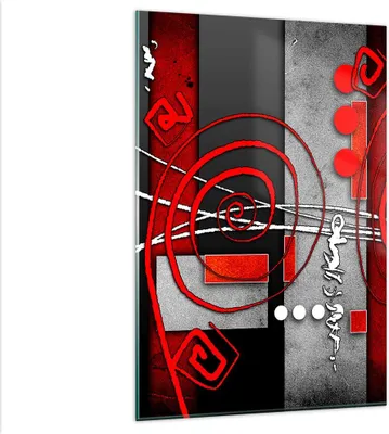 Produktbild von Bilder auf glas - Einteilig - Grafik geometrische figuren kreis - 80x120cm - Glasbilder - Wandbilder - Bilder - Wanddekoration aus Glas - Glas Bilder - Wandbild auf Glas - GPA80x120-0599
