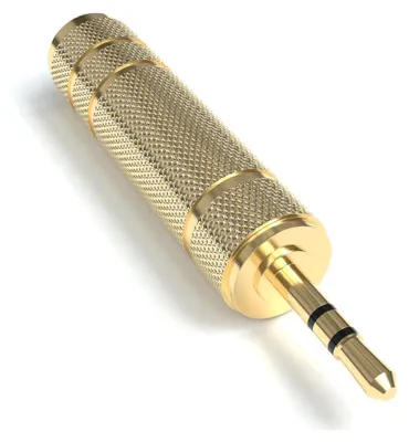 Produktbild von Klinke Adapter 6.35mm auf 3.5mm verGoldete Stecker Aux Stereo Audio