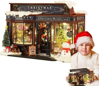 Imagen del producto de Casitas navideñas en miniatura: un kit creativo para construir la tuya propia