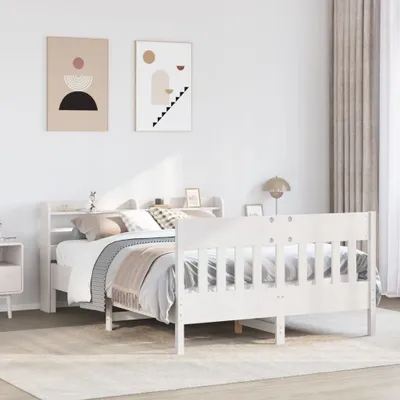 Immagine prodotto di Maison Exclusive - Letto senza Materasso Bianco 150x200 cm Legno Massello di Pino