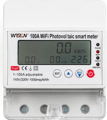 Obrázok produktu pre Tuya WiFi Inteligentný fotovoltaický merač prerušovač časovač multifunkčný solárny obojsmerný hodiny domáce elektronické zariadenia diaľkové ovládanie