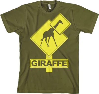 Produktbild von Giraffe Sign T-Shirt - Large - Olive