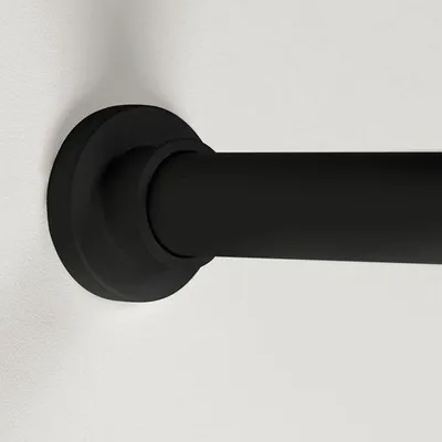 Produktbild von Duschvorhangstange Ecke 90 x 90 cm Aluminium Schwarz