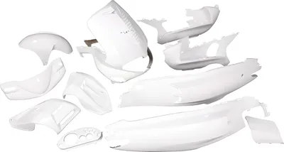 Image de STR8 Kit d'habillage complet 15 pièces compatible avec Gilera Runner (jusqu'à l'année 08 / 2005), blanc