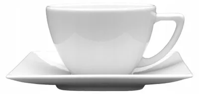 Image de Tasse et soucoupe Lubiana Classic Porcelaine Blanche 200 ml