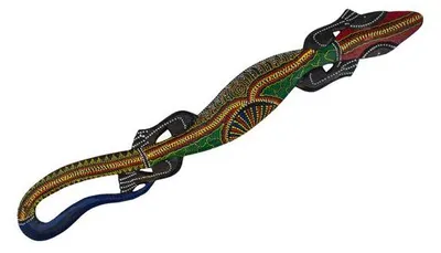 Produktbild von Deko-Gekko FIRE LIGHT, Holz, 100 cm, Wandschmuck